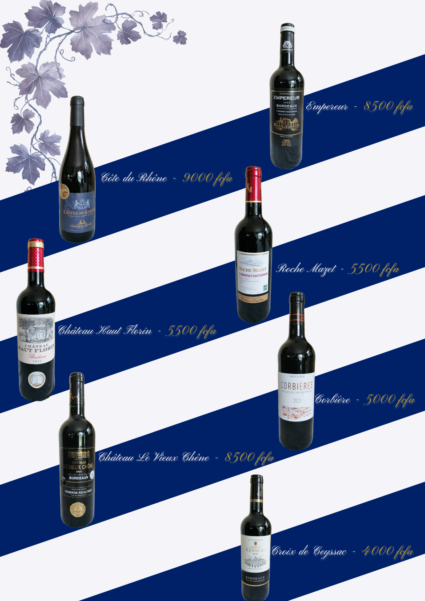 Liste de Vins CupBun